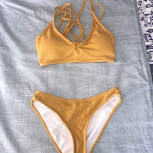 Golden-Colored Bikini Set